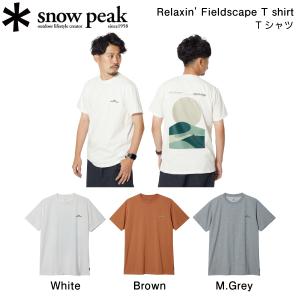 スノーピーク SNOW PEAK 2023春夏 Relaxin' Fieldscape T shirt ユニセックス レディース メンズ Tシャツ 半袖 トップス アウトドア S/M/L/XL 正規品｜54tide