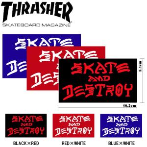 スラッシャー THRASHER SKATE&DESTROY M Sticker ステッカー スケートボード スケボー シール