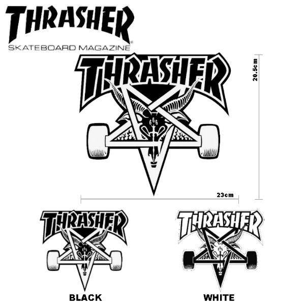 スラッシャー THRASHER SKATE GOTE BIG Sticker ステッカー スケートボ...