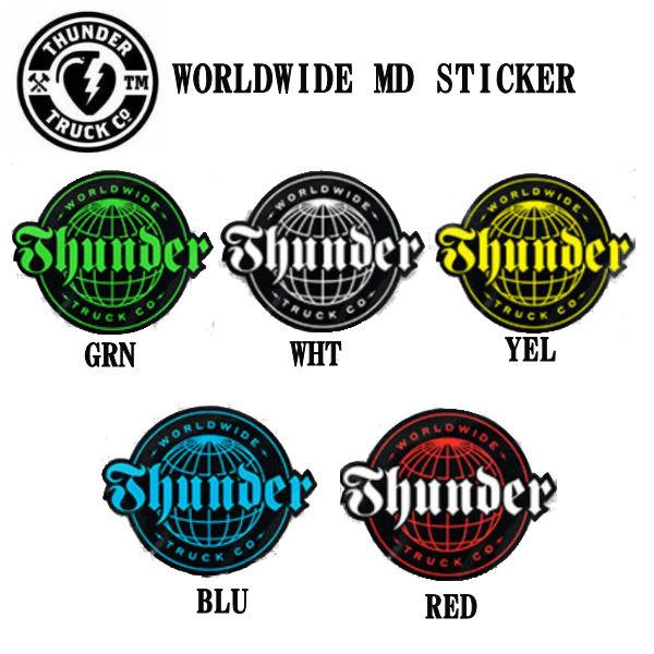 THUNDER TRUCKS サンダートラックス THUNDER WORLDWIDE STICKER...