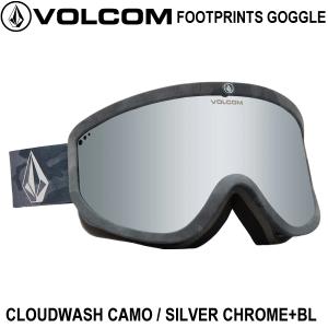 ボルコム VOLCOM FOOTPRINTS GOGGLE メンズ スノーゴーグル スノーボード スキー ウィンタースポーツ CLOUDWASH CAMO / SILVER CHROME+BL 正規品｜54tide