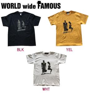 ワールドワイドフェイマス WORLD WIDE FAMOUS メンズ レディース キッズ 半袖Tシャツ ティーシャツ トップス TEE YS-2XL 3カラー AB T｜54tide