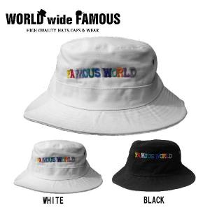 ワールドワイドフェイマス WORLD WIDE FAMOUS 2019春夏 BKT HAT2 レディース メンズ ハット 帽子 キャップ 2カラー BLK WHT ブラック ホワイト｜54tide