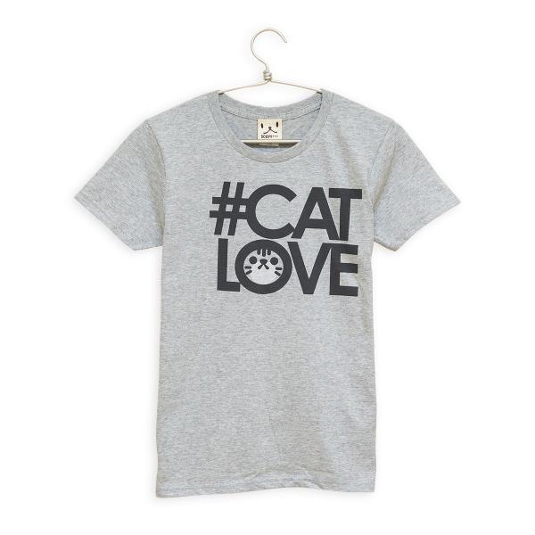 猫 おもしろ かわいい Tシャツ レディース 半袖 #CATLOVE - サバトラ ネコ ねこ 猫柄...