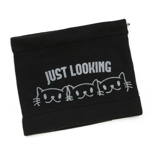 猫 おもしろ かわいい フリース ネックウォーマー 3CATS ブラック ネコ ねこ 猫柄 雑貨 猫...