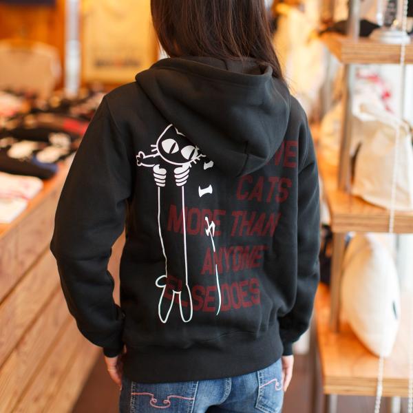 猫 おもしろ かわいい パーカー メンズ レディース LOVE CAT ネコ ねこ 猫柄 雑貨 SC...