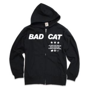 猫 おもしろ かわいい パーカー メンズ レディース BAD CAT ブラック ネコ ねこ 猫柄 雑貨 爆買 SCOPY スコーピー