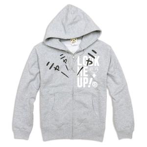猫 おもしろ かわいい パーカー メンズ レディース LOOK ME UP グレー ネコ ねこ 猫柄 雑貨 SCOPY スコーピー
