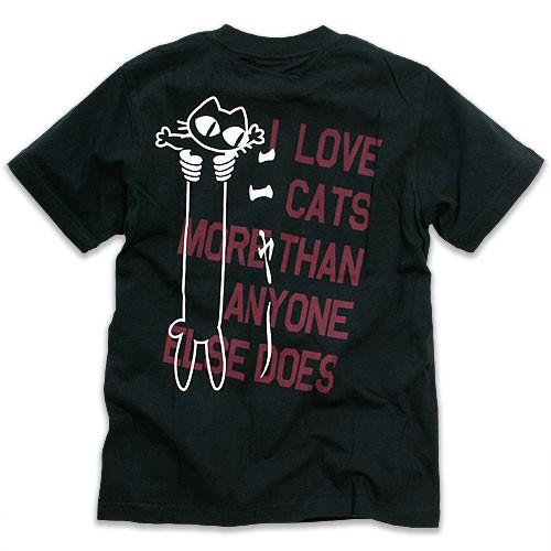 猫 Tシャツ 半袖 LOVE CAT PK Ver ブラック おもしろ ネコ ねこ 猫柄 雑貨 爆買...