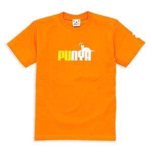 猫 おもしろ かわいい Tシャツ メンズ レディース 半袖 PUNYA - オレンジ おもしろ ネコ ねこ 猫柄 雑貨 - メール便 - SCOPY スコーピー｜55scopy
