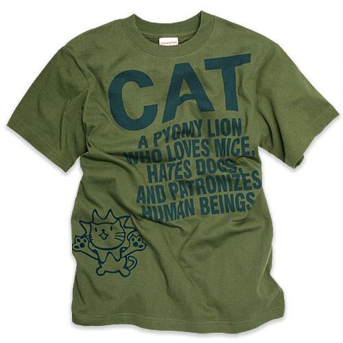 猫 Tシャツ 半袖 PYGMY LION オリーブ おもしろ ネコ ねこ 猫柄 雑貨 爆買 SCOP...