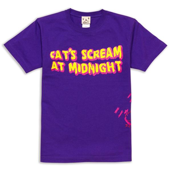 猫 Tシャツ 半袖 CAT'S SCREAM パープル おもしろ ネコ ねこ 猫柄 雑貨 爆買 SC...