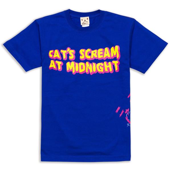 猫 Tシャツ 半袖 CAT'S SCREAM ロイヤルブルー おもしろ ネコ ねこ 猫柄 雑貨 爆買...