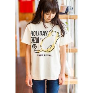 猫 Tシャツ 半袖 HOLIDAY CAT ナ...の詳細画像3