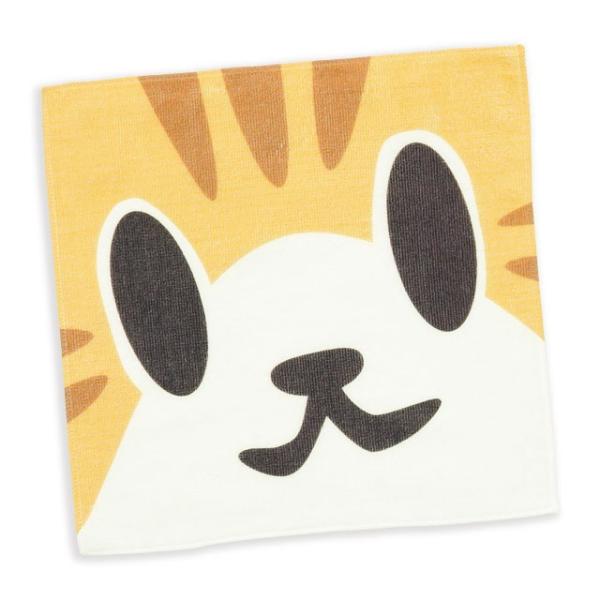 猫 おもしろ かわいい タオル ねこがお：チャトラ ネコ ねこ 猫柄 雑貨 ミニタオル 爆買 SCO...