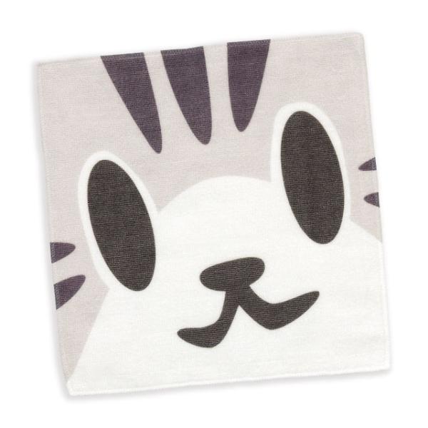 猫 おもしろ かわいい タオル ねこがお：サバトラ ネコ ねこ 猫柄 雑貨 ミニタオル 爆買 SCO...