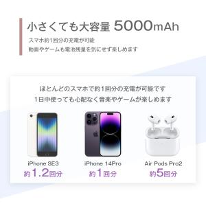 ＼200円OFF/モバ充電 モバイルバッテリー...の詳細画像3