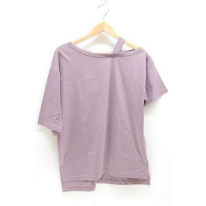【中古】ROSE BUD ワンショルダービッグTシャツローズバット 半袖Tシャツ F 紫 パープル ...