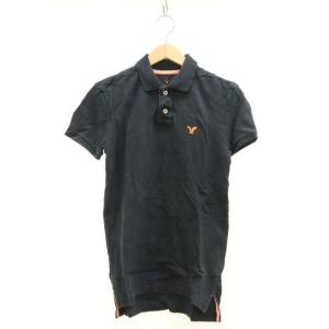 【中古】American Eagle ポロシャツアメリカンイーグル ポロシャツ XS 黒 ブラック ...