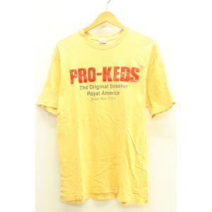 【中古】PRO-KED&apos;S メンズTシャツ M Tシャツ PRO-KED&apos;S M 黄 イエロー ロゴ