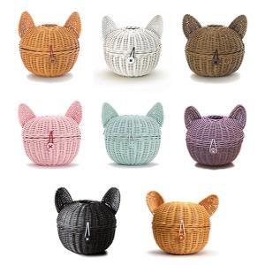 猫雑貨 ラタンねこロール シンシアジャパン SC-26