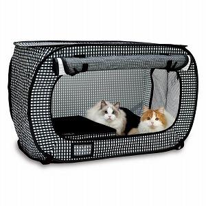 猫壱 ポータブルケージ M ブラック : 56nyan 猫用品ゴロにゃんヤフー店