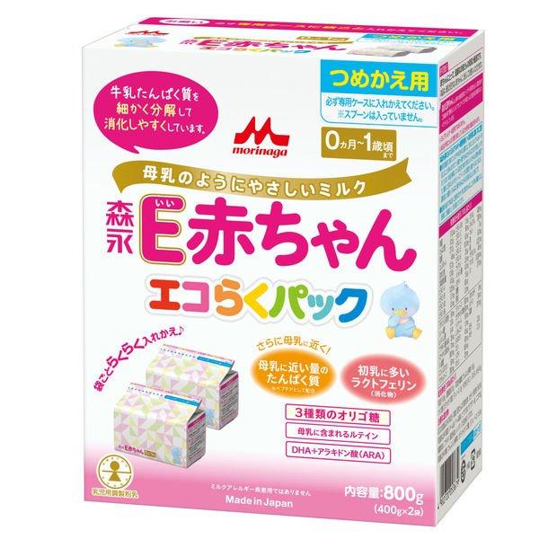 森永エコらくパックつめかえ用　E赤ちゃん（400g×2袋）×6箱セット