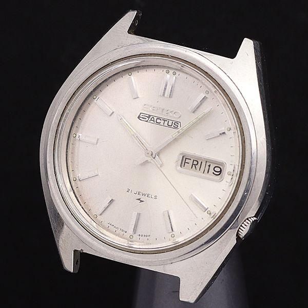 セイコー AT/自動巻 7019-8010 セイコー5 アクタス シルバー文字盤 デイデイト 21石...