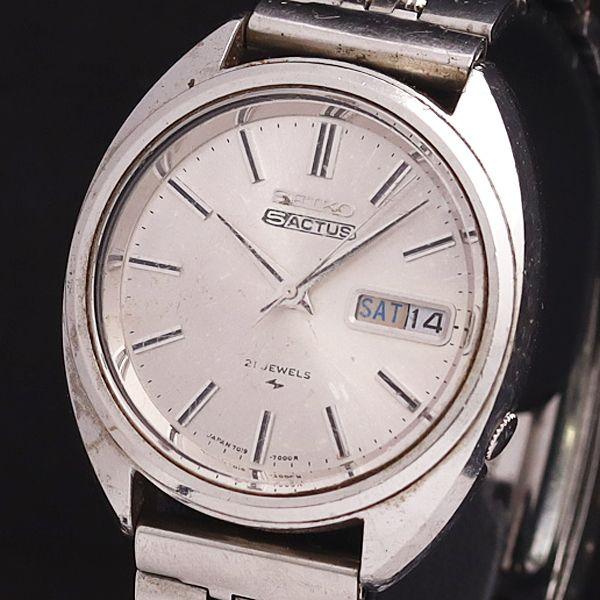 セイコー AT/自動巻 7019-7070 ファイブアクタス 21石 デイデイト シルバー文字盤 メ...