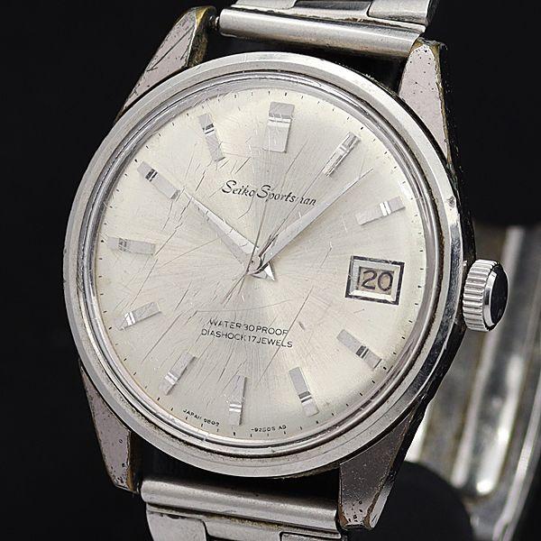 セイコー AT/自動巻 セイコー スポーツマチック デイト ラウンド アンティーク シルバー文字盤 ...