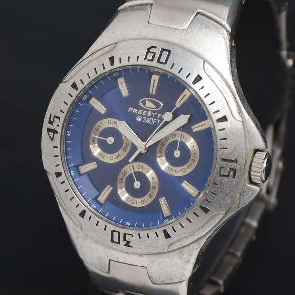 QZ FREESTYLE 153.202 青文字盤 デイデイト レディース腕時計 2000000 N...