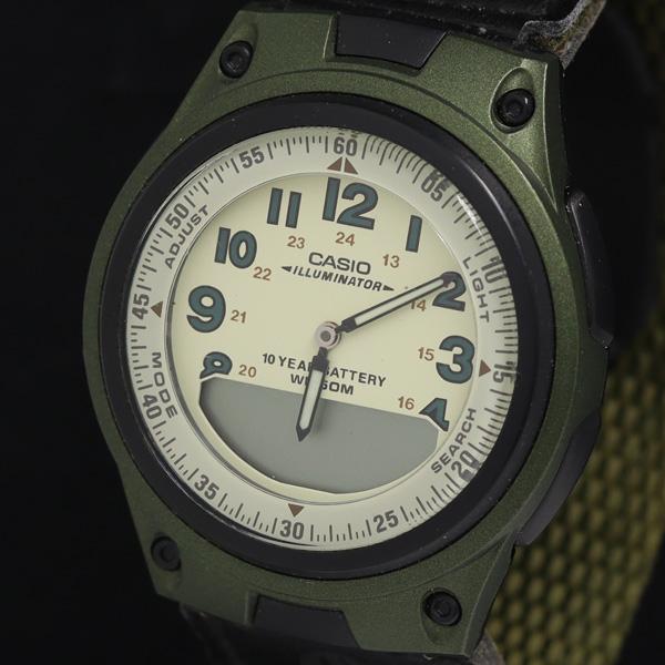 カシオ AW-80 QZ アイボリー文字盤 アナデジ メンズ腕時計 KRH 2000000 NSK