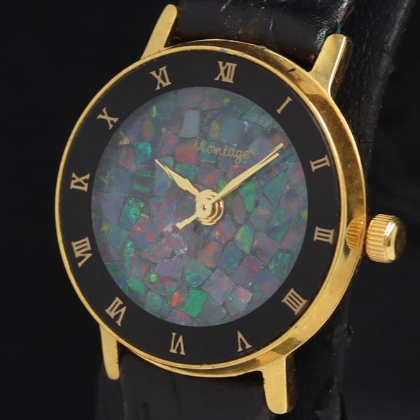 モンタージュ QZ ブルー系文字盤 カットガラス レディース腕時計 KRH 2000000 NSK