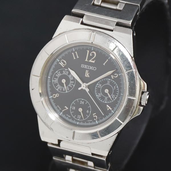 QZ セイコー ルキア 5Y89-0B30 黒文字盤 デイデイト レディース腕時計 2000000 ...