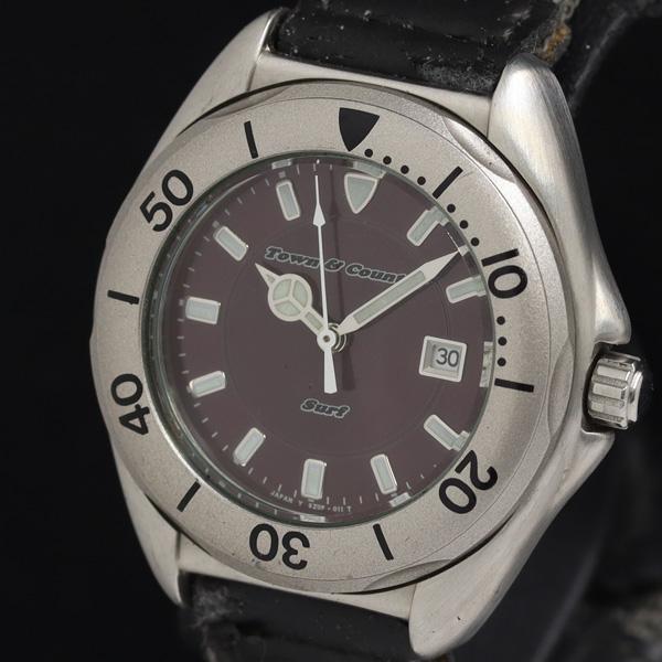 タウンアンドカントリー SZOP-T0 QZ パープル文字盤 デイトメンズ/レディース腕時計 KRH...