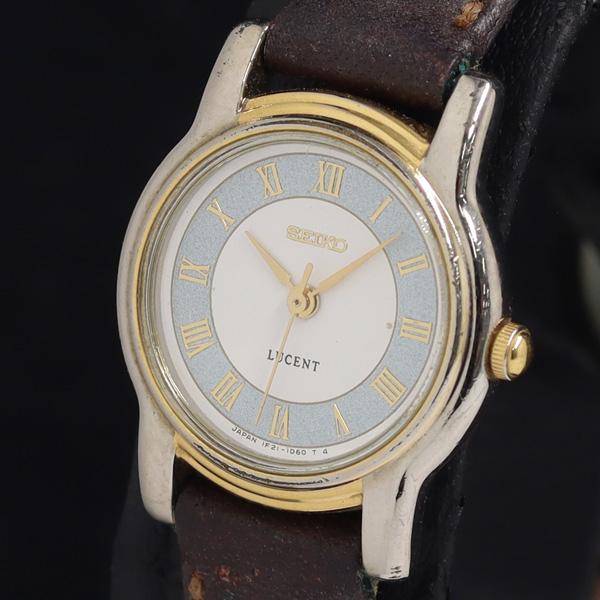 セイコー ルーセント 1F21-0J80 QZ 白文字盤 レディース腕時計 KRH 2000000 ...