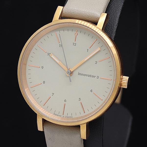 箱付 イノベーター エンケル QZ アイボリー文字盤 レディース腕時計 2000000 NSK KM...