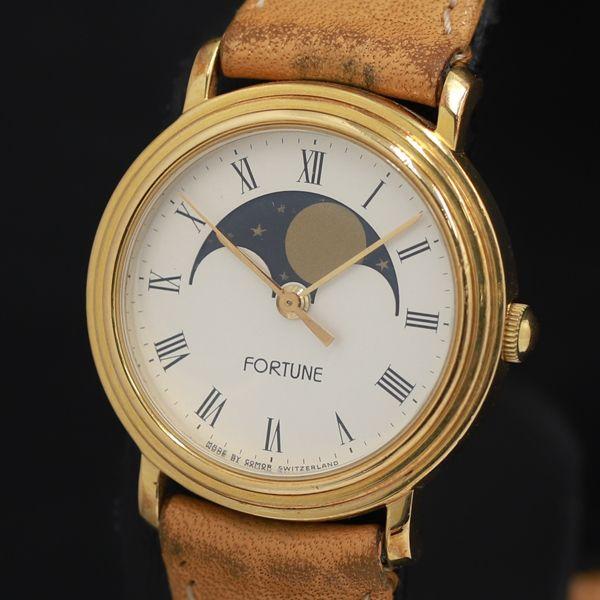 QZ フォーチュン BQ.87526.LU ムーンフェイス シルバー文字盤 レディース腕時計 KRK