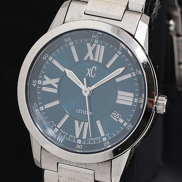 稼動 シチズン クロスシー 9613-T002391 QZ 青系文字盤 デイト レディース腕時計 K...