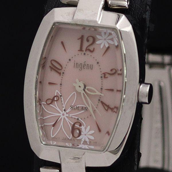 箱付 セイコー アルバ アンジェーヌ 電波ソーラー V117-0CC0 QZ ピンク文字盤 レディー...