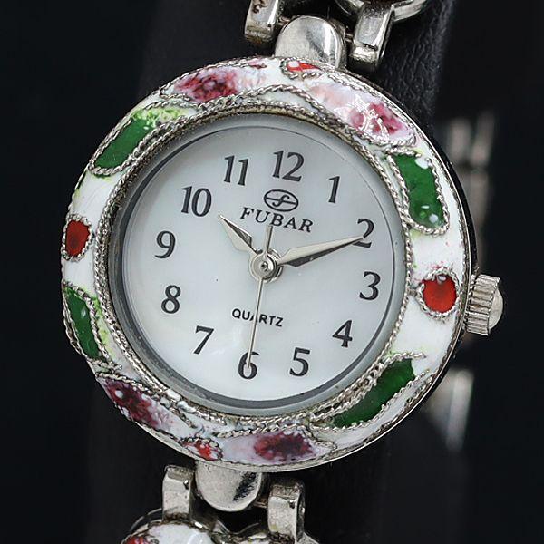 稼動 良品 フーバー QZ ラウンド シェル文字盤 レディース腕時計2000000 MTM