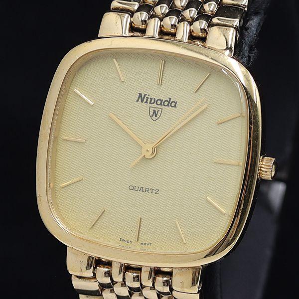 ニバダ N-9041 QZ アイボリー文字盤 スクエアタイプ メンズ腕時計 DOI 2000000 ...