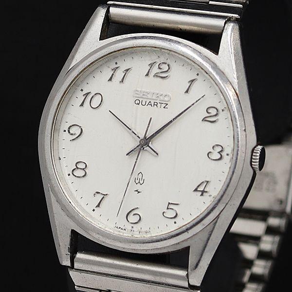 セイコー QZ 7121-8000 白文字盤 ラウンド メンズ腕時計 TCY2000000 NSK
