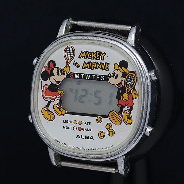 稼動 セイコー QZ アルバ Y757-4000 ミッキーマウス限定 デジタル トップのみ レディー...