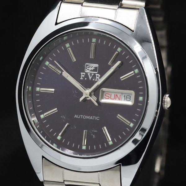 F.V.R AT/自動巻き Ref:1 デイデイト ブラック文字盤 メンズ腕時計 TKD 20000...