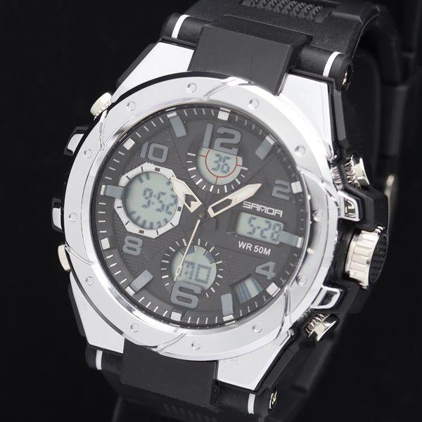 箱付 SANDA 6008 QZ デジアナ文字盤 メンズ腕時計 SGN 2000000 NSK