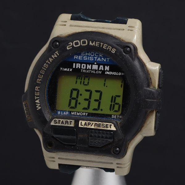 稼動 QZ トップのみ タイメックス アイロンマン 200M CR2016 デジタル文字盤 レディー...