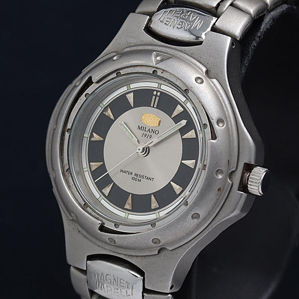 アルフェレッド ベレッタ QZ 8537 ラウンド シルバー文字盤 メンズ腕時計 INB 20000...