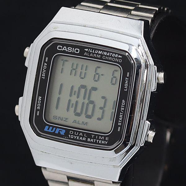 稼動 良品 カシオ QZ デュアルタイム A178W デジタル メンズ腕時計 YUM 2000000...