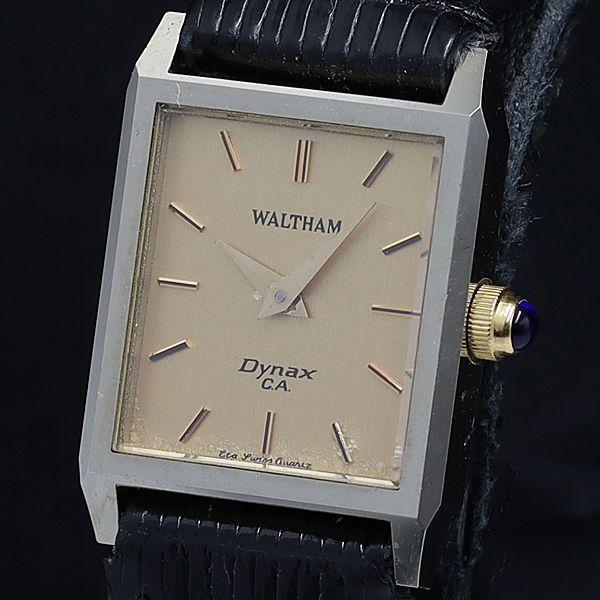 ウォルサム ダイナックス QZ ゴールド文字盤 スクエア レディース腕時計 OSW 2000000 ...